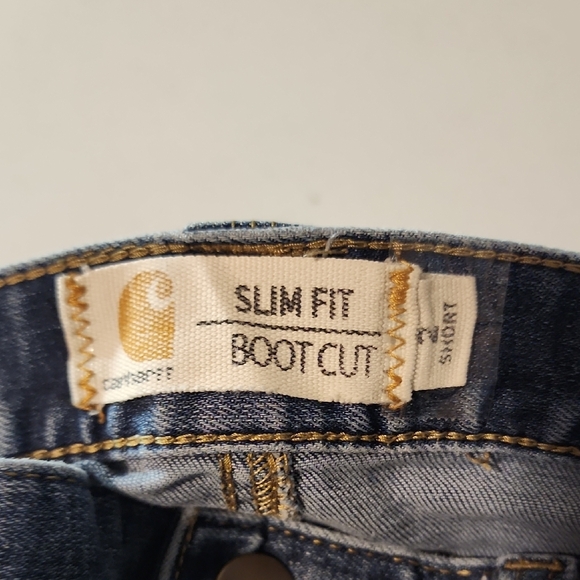 Carhartt Women's Straight Leg Blue Jeans - Picture 2 of 7